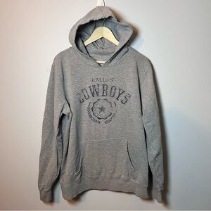 Dallas Cowboys Hoodie Men’s XL Gray Distressed Graphic NFL Sweatshirt Football